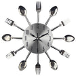 Cutlery Metal Kitchen Wall Clock Spoon Fork Creative Quartz Wall Mounted Clocks Modern Design Decorative Horloge, Silver - Wall Clock by PMc TechLife | Online Shopping South Africa | PMc TechLife | Buy Now Pay Later Mobicred