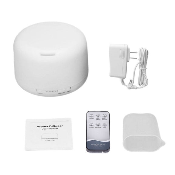 T500 Remote Control Clear White Air Humidifier Automatic Alcohol Sprayer Essential Oil Diffuser Ultrasonic Mist Maker Ultrasonic Aroma Diffuser Atomizer Color LED, Capacity: 500ml, DC 24V, US Plug