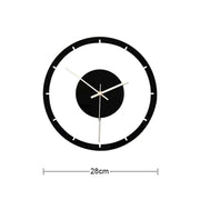 TM011 B Round Wooden Dial Transparent Acrylic Mute Wall Clock