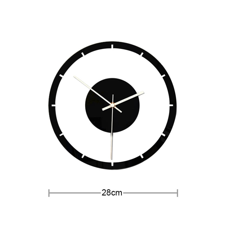 TM011 B Round Wooden Dial Transparent Acrylic Mute Wall Clock