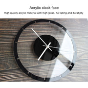 TM011 B Round Wooden Dial Transparent Acrylic Mute Wall Clock