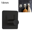 Stainless Steel Cylinder Hanger Bathroom Non-perforated Storage Clothes Hook, Size:14mm (Black) - Hook by PMC TechLife | Online Shopping South Africa | PMC TechLife | Buy Now Pay Later Mobicred