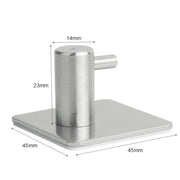 Stainless Steel Cylinder Hanger Bathroom Non-perforated Storage Clothes Hook, Size:14mm (Silver)