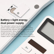 Original Xiaomi Youpin LEMO Rice Calculator 12-bit LED Display ABS Material 6 Degree Angle(White)