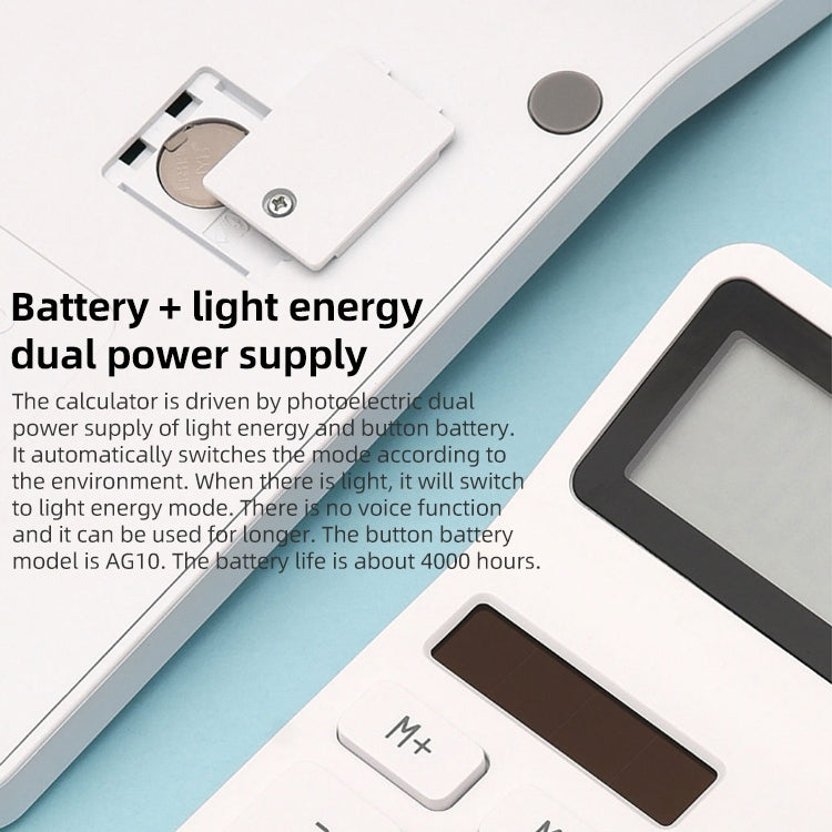 Original Xiaomi Youpin LEMO Rice Calculator 12-bit LED Display ABS Material 6 Degree Angle(White)