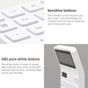 Original Xiaomi Youpin LEMO Rice Calculator 12-bit LED Display ABS Material 6 Degree Angle(White)