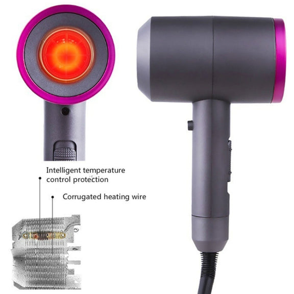 Household High-power Silent  Blow Dryer,Constant Temperature Hot and Cold Negative Ion Hair Drier, US Plug