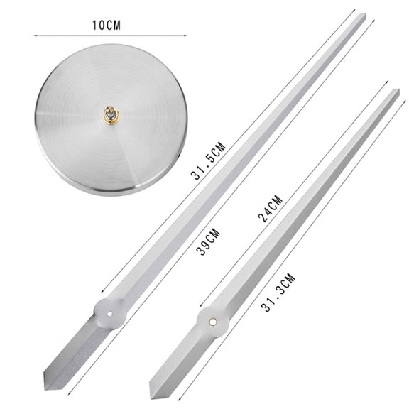 Creative DIY Stainless Steel Wall Clock Home Office Decoration (Silver)
