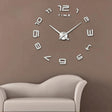 Bedroom Home Office Decoration Modern Frameless Large Number DIY 3D Mirror Wall Sticker Quiet Clock, Size: 100*100cm(Silver) - DIY Clocks by PMc TechLife | Online Shopping South Africa | PMc TechLife | Buy Now Pay Later Mobicred