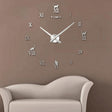 Home Office Decor Frameless Cat Shape Large Size DIY 3D Mirror Surface Wall Stickers Mute Clock, Size: 100*100cm(Silver) - DIY Clocks by PMc TechLife | Online Shopping South Africa | PMc TechLife | Buy Now Pay Later Mobicred