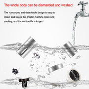 Portable Conical Burr Mill Manual Stainless Steel Hand Crank Coffee Bean Grinder, Capacity: 40g