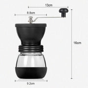 Portable Conical Burr Mill Manual Spice Herbs Hand Grinding Machine Coffee Bean Grinder with Seal Pot