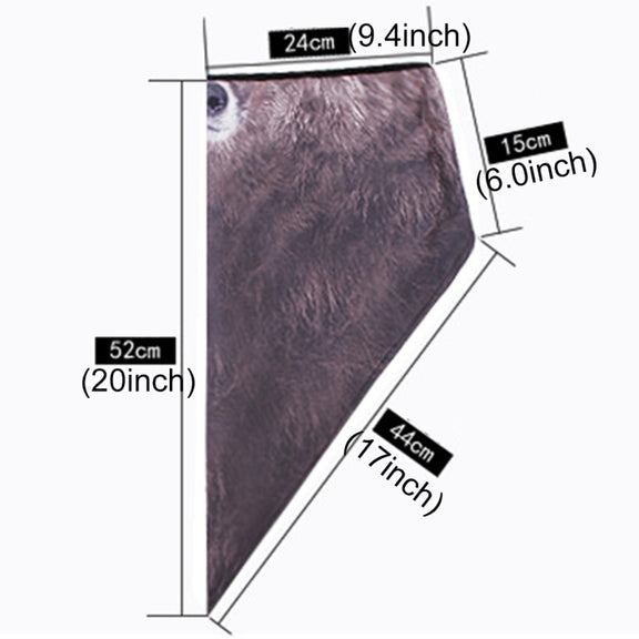 Multifunction Outdoor Windproof Triangle Towel Animal Mask Hood