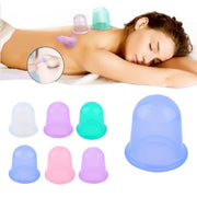 Health Care Body Massage Vacuum Silicone Cupping Cup,Random Color Delivery