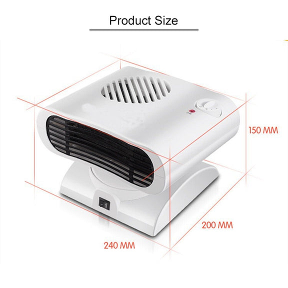 Mini Shaking Head Radiator Warmer Electric Heater Warm Air Blower (Green)