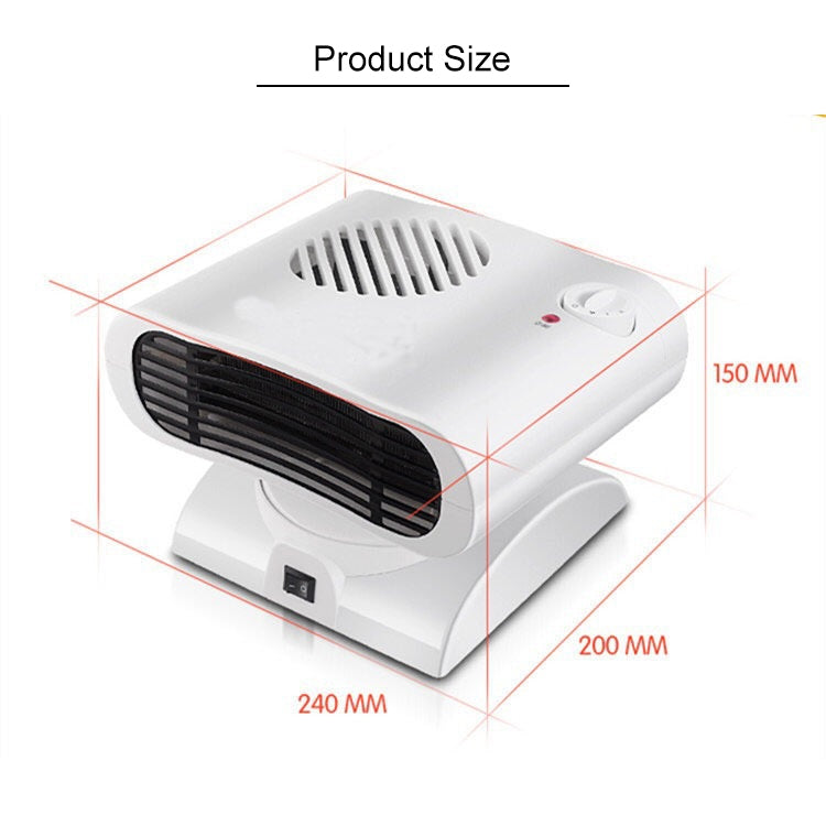 Mini Shaking Head Radiator Warmer Electric Heater Warm Air Blower (Green)