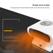 Mini Shaking Head Radiator Warmer Electric Heater Warm Air Blower (Green)