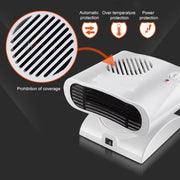 Mini Shaking Head Radiator Warmer Electric Heater Warm Air Blower (Green)