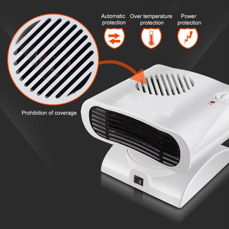 Mini Shaking Head Radiator Warmer Electric Heater Warm Air Blower (Green)