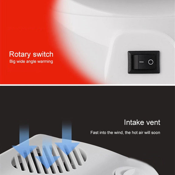 Mini Shaking Head Radiator Warmer Electric Heater Warm Air Blower (Green)