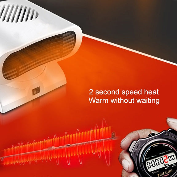 Mini Shaking Head Radiator Warmer Electric Heater Warm Air Blower (Green)