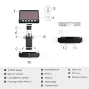 inskam306 1080P 4.3 inch Display Screen HD Digital Microscope