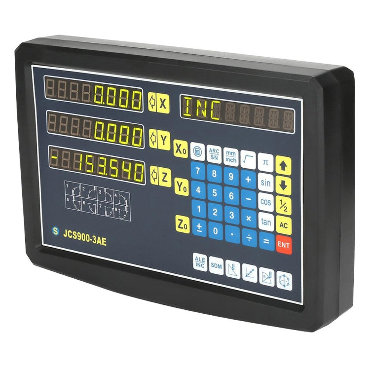 JCS900-3AE Three Axes Digital Readout Display Milling Lathe Machine, AU Plug