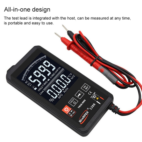 HY128B Reverse Display Screen Ultra-thin Touch Smart Digital Multimeter Fully Automatic High Precision True Effective Value Multimeter
