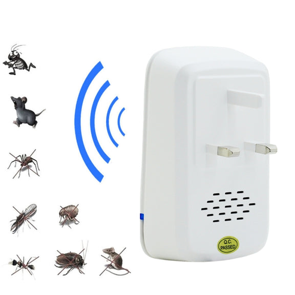 Electronic Ultrasonic Anti Mosquito Rat Insect Pest Repeller with Light, AC 110-220V