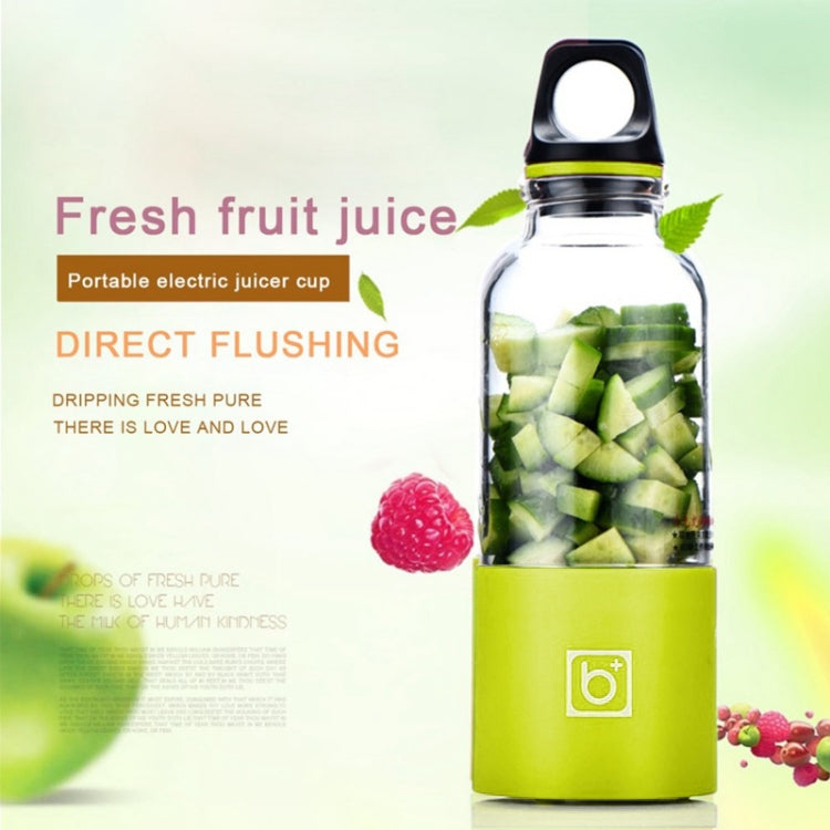 Bingo 500ml Mini Portable USB Rechargeable Electric Juicer Cup  Juicer Blender, 22000 Revolutions Per Minute(Green)