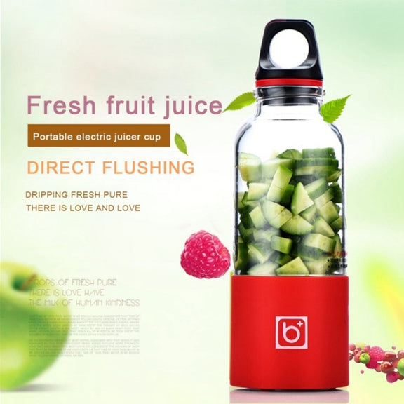 Bingo 500ml Mini Portable USB Rechargeable Electric Juicer Cup  Juicer Blender, 22000 Revolutions Per Minute(Red)