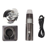 50X~1000X Magnifier HD Image Sensor 1920x1080P USB WiFi Digital Microscope with 8 LED & Professional Stand (Grey)