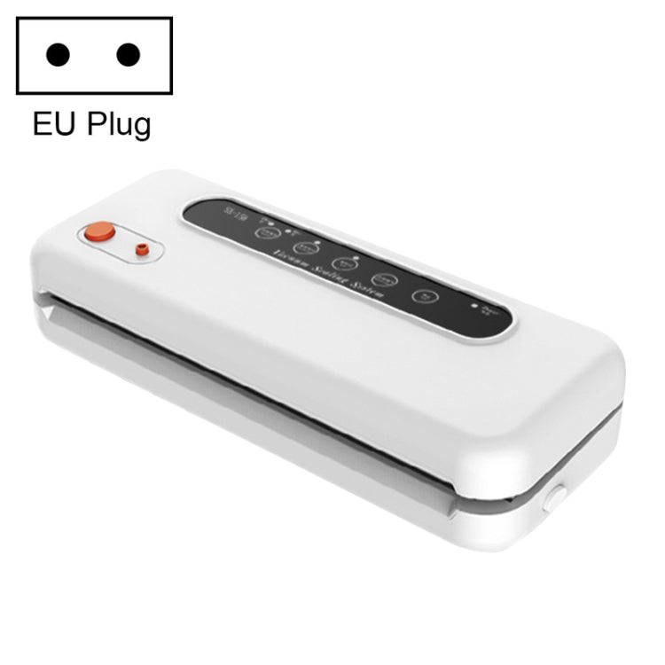 Household Commercial Food Vacuum Plastic Packaging Machine Sealer Closer Machine, EU Plug (White)