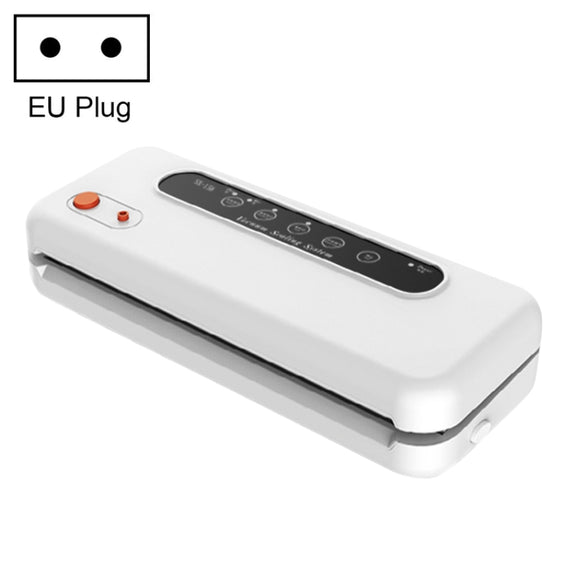 Household Commercial Food Vacuum Plastic Packaging Machine Sealer Closer Machine, EU Plug (White)