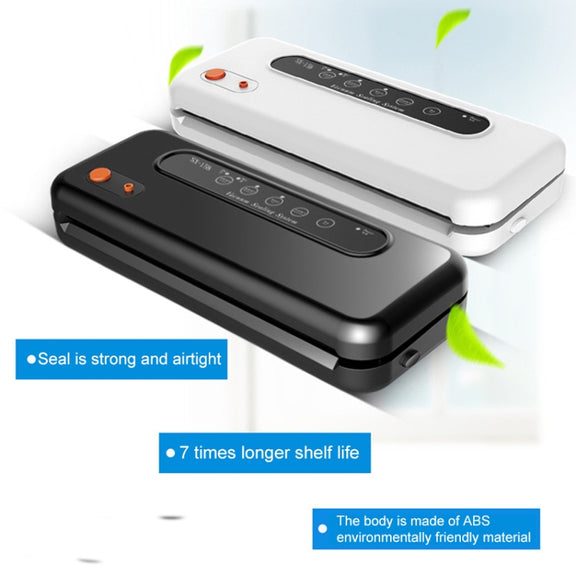 Household Commercial Food Vacuum Plastic Packaging Machine Sealer Closer Machine, EU Plug (White)