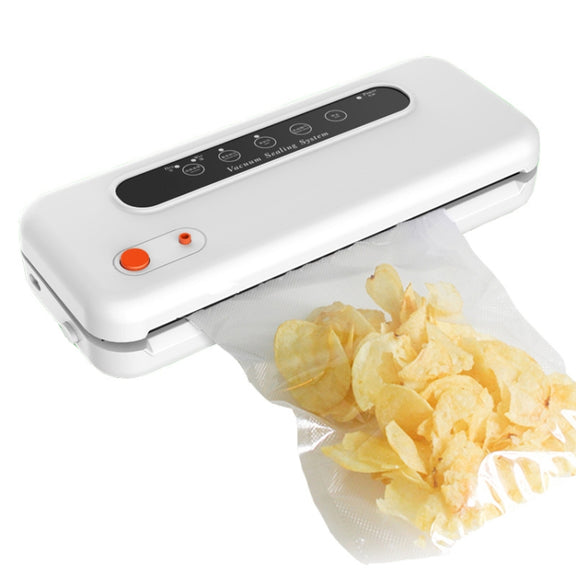Household Commercial Food Vacuum Plastic Packaging Machine Sealer Closer Machine, EU Plug (White)