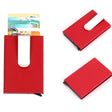 Frosted Antimagnetic Solid Color Credit Card Holder Money Clip Wallet, Size: 10*6.6cm(Red) - free shipping - PMC Jewellery - Order now!