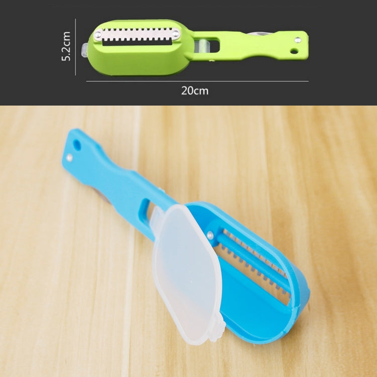 2 PCS Kitchen Essential Fish Scraper Fish Scale Planing Knife with Cover (Pink)
