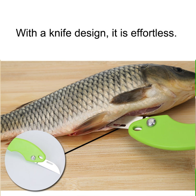 2 PCS Kitchen Essential Fish Scraper Fish Scale Planing Knife with Cover (Blue)