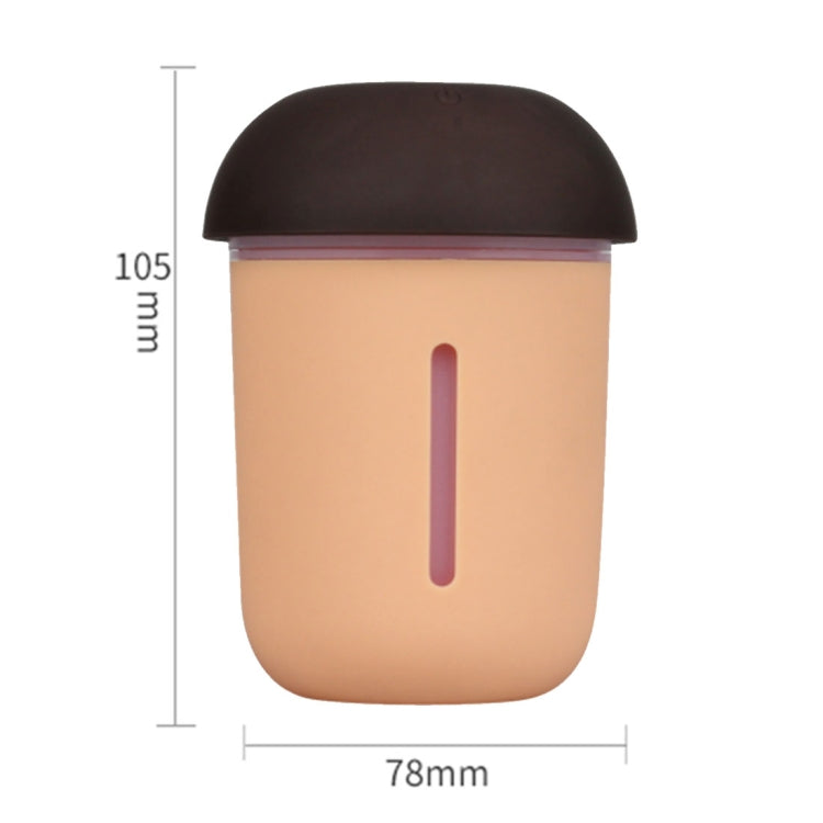 3 in 1 Multi-function USB Charge Mushroom Shape Electric Aroma Essential Ultrasonic Aromatherapy Cool Mist Humidifier with Extended USB Port(Coffee)