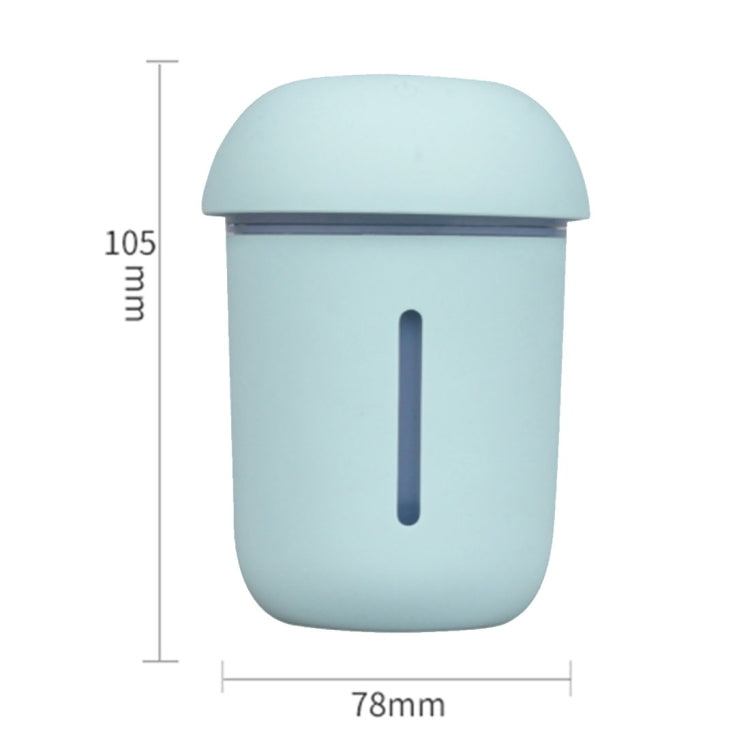3 in 1 Multi-function USB Charge Mushroom Shape Electric Aroma Essential Ultrasonic Aromatherapy Cool Mist Humidifier with Extended USB Port(Blue)