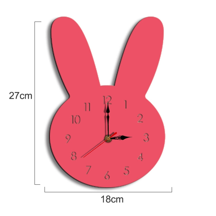 Rabbit Pattern Creative Living Room Decorative Wall Clock (Pink)