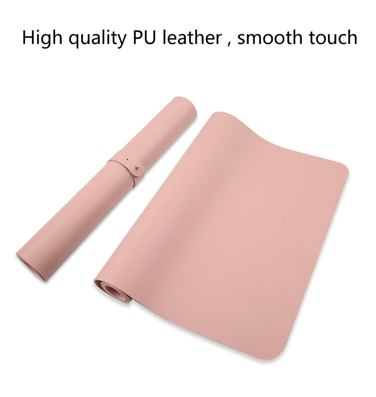 Multifunction Business PU Leather Mouse Pad Keyboard Pad Table Mat Computer Desk Mat, Size: 60 x 30cm(Sapphire Blue)