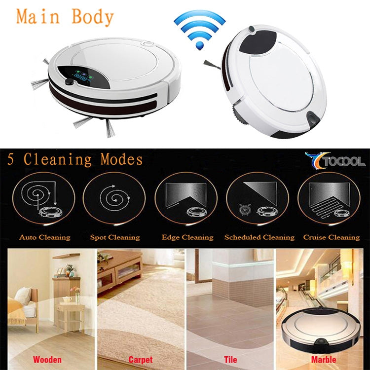 TOCOOL TC-450 Smart Vacuum Cleaner Touch Display Household Sweeping Cleaning Robot with Remote Control(Gold)