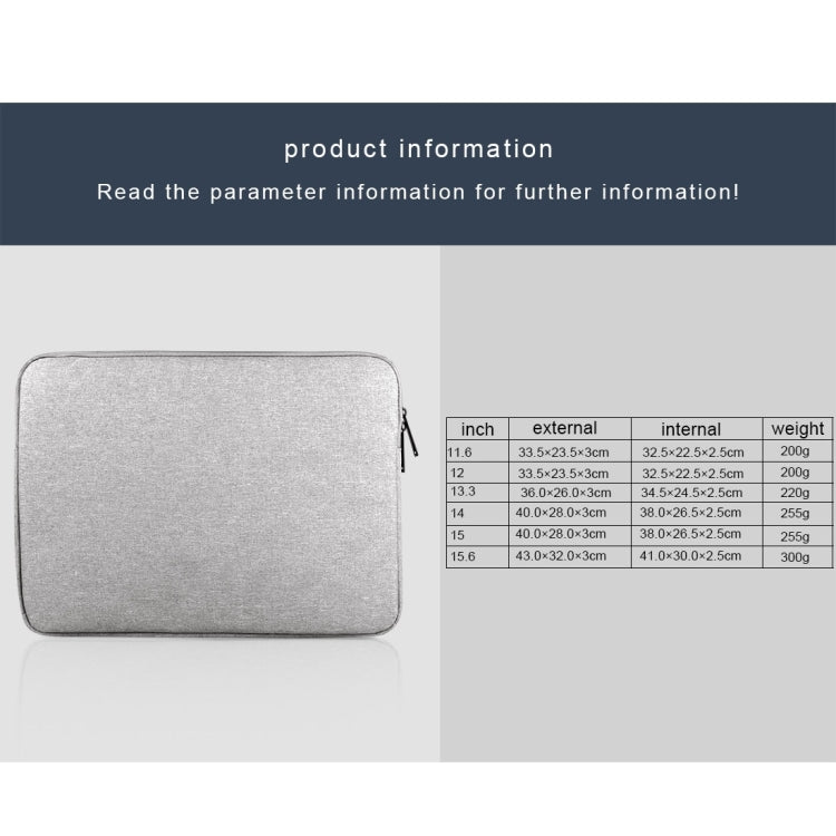 For 14 -15.4 inch Universal Oxford Cloth Business Inner Package Laptop Tablet Bag(Dark Gray)