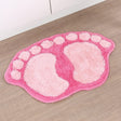 1390 Foot-shaped Non Slip Shaggy Soft Water Absorption Bedroom Bathroom Carpet Mat(Pink) - Mats by PMC TechLife | Online Shopping South Africa | PMC TechLife