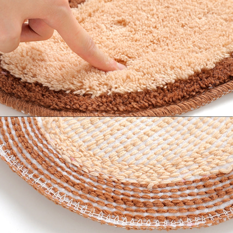 1390 Foot-shaped Non Slip Shaggy Soft Water Absorption Bedroom Bathroom Carpet Mat(Pink)