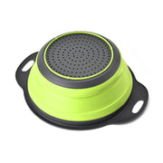 Creative Folding Vegetables Fruits Storage Basket Organizer Drain Basket, S, Size: 24.5*20*9cm (Green)