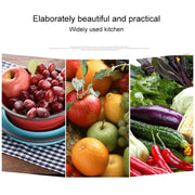 Creative Folding Vegetables Fruits Storage Basket Organizer Drain Basket, S, Size: 24.5*20*9cm (Green)