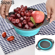 Creative Folding Vegetables Fruits Storage Basket Organizer Drain Basket, S, Size: 24.5*20*9cm (Blue) - Gadgets by PMC TechLife | Online Shopping South Africa | PMC TechLife | Buy Now Pay Later Mobicred